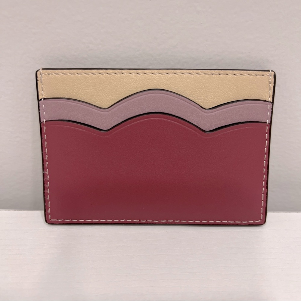 Coach Petal Card Case - Gold/Light Raspberry Multi Color - Picture 2 of 5